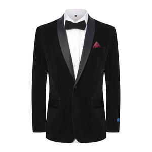 TX600 (VELVET  SHAWL  LAPEL) - BLACK