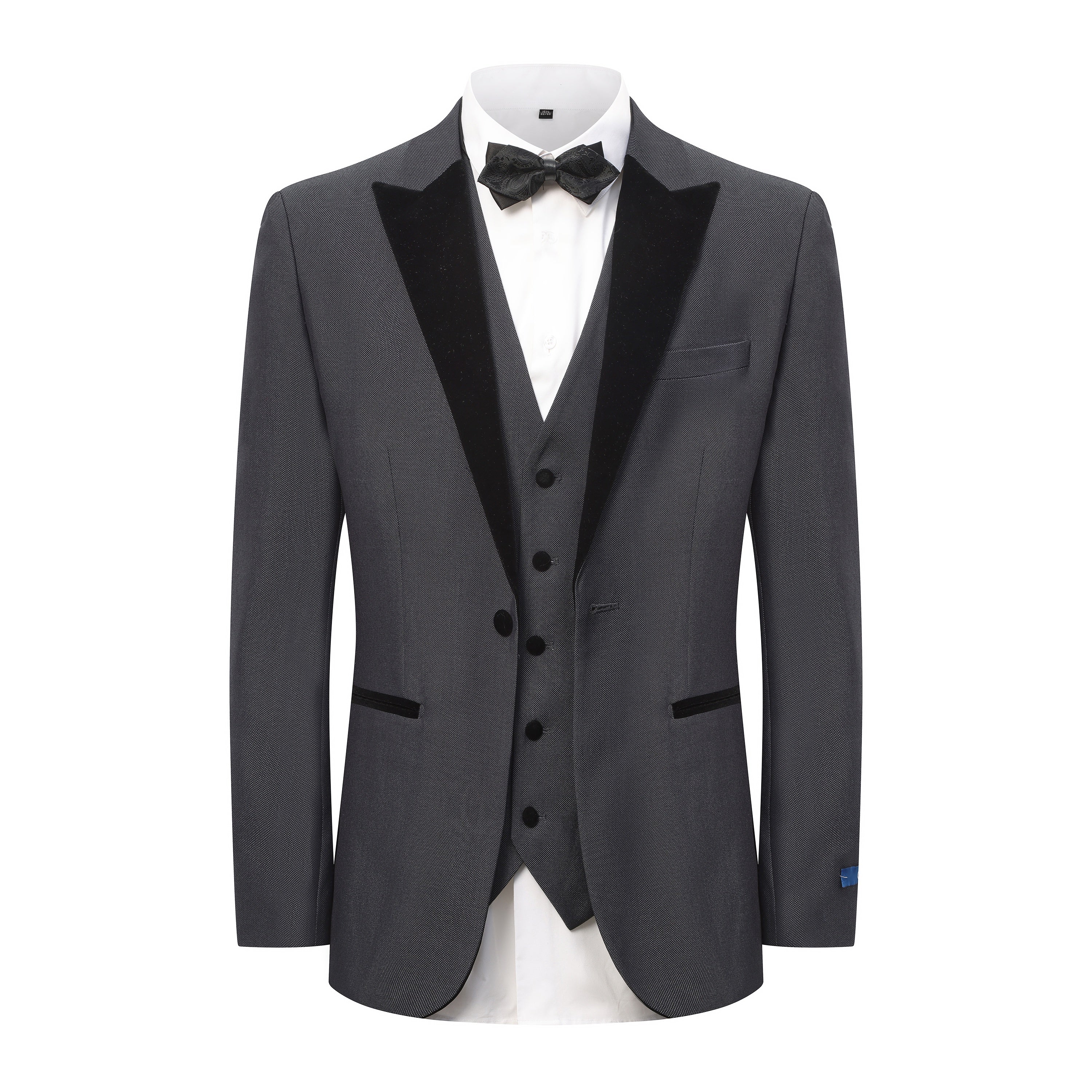 TX450 (VELVET PEAK LAPEL) - GREY