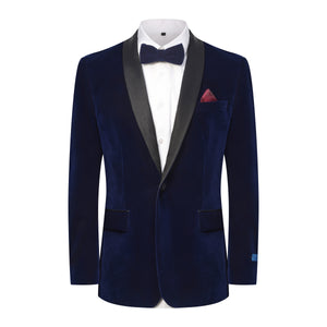 TX600 (VELVET  SHAWL  LAPEL) - MIDNIGHT BLUE