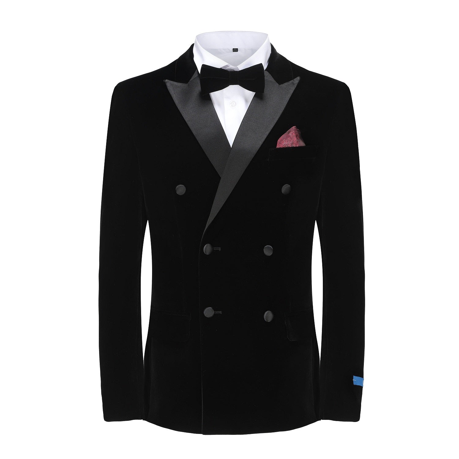 TX900 (VELVET PEAK LAPEL DOUBLE-BREASTED) - BLACK