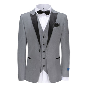 TX296 (BIRDSEYE PEAK LAPEL) - BLUE GREY