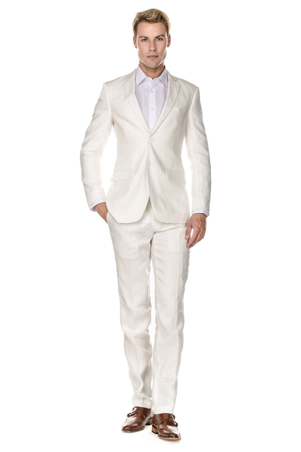 LN101 (PURE LINEN) - WHITE