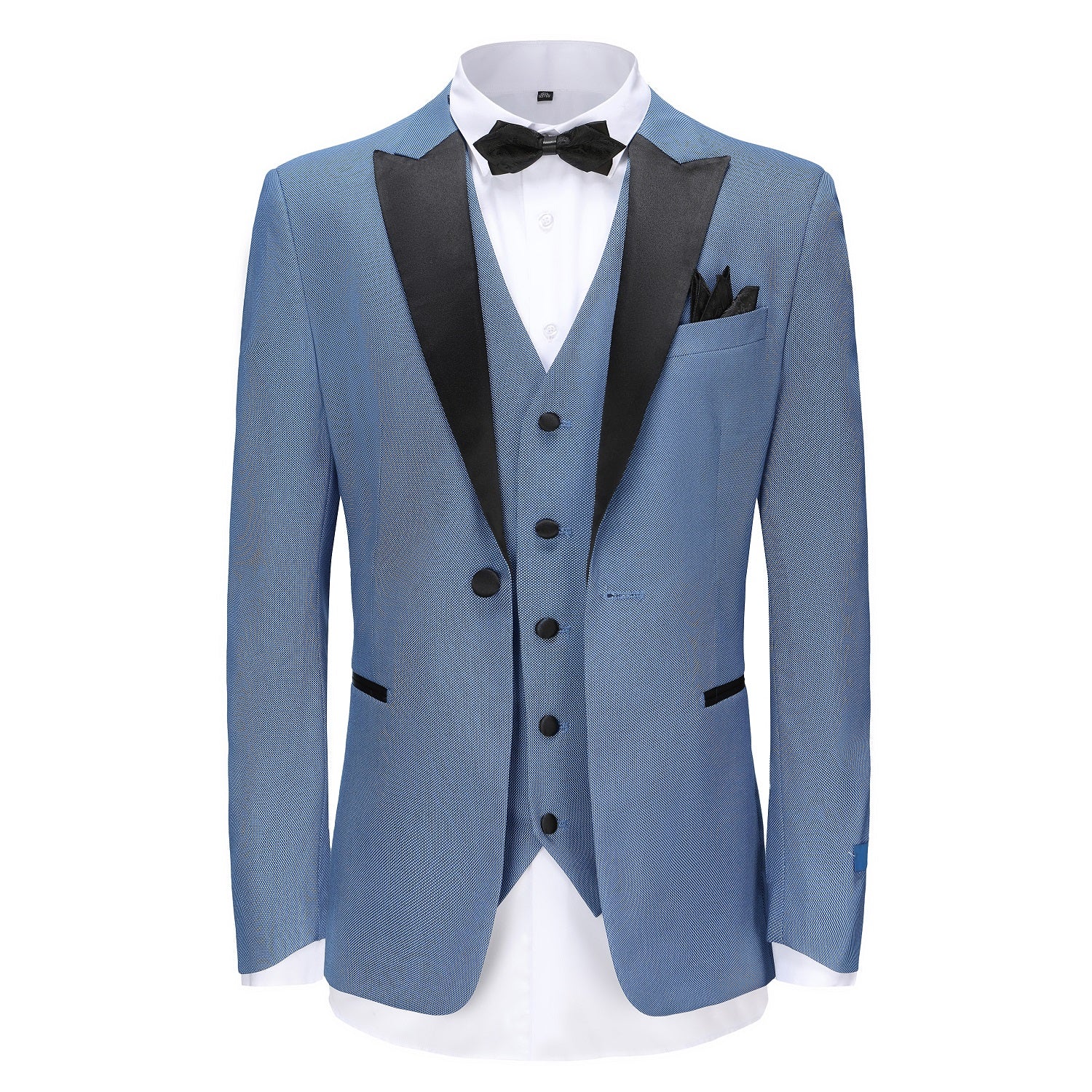 TX296 (BIRDSEYE PEAK LAPEL) - BLUE GREY